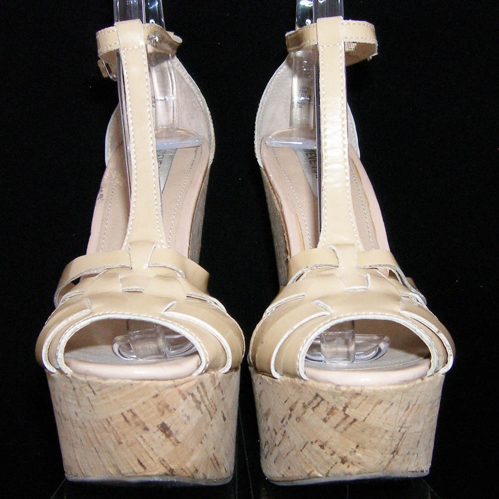 Steve Madden Capeesh t-strap cork wedges 7.5M - Picture 6 of 8